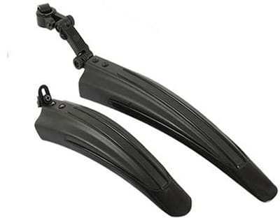 Dailygoods- Spatbord Set Verstelbaar - Voorspatbord 7cm - Achterspatbord 6,5cm - Fietsaccessoires - Modderbeschermer - Synthetisch plastic. - Fietsfenders