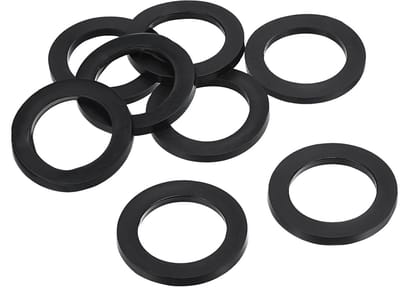 Rubber Washers Set van 12 Stuks, 25 mm ID, 39 mm OD, Sealing Ringen voor Kraan, Slang en Boutbevestiging, Zwart