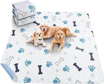 Wasbare puppypads - 92 x 122 cm - Snel absorberend - Antislip - Voor honden, konijnen en cavia's - Trainingspads voor incontinente huisdieren