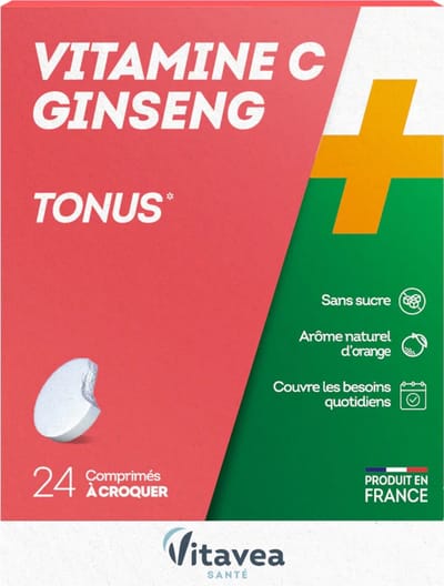 Vitavea Vitamine C Ginseng 24 Kauwtabletten