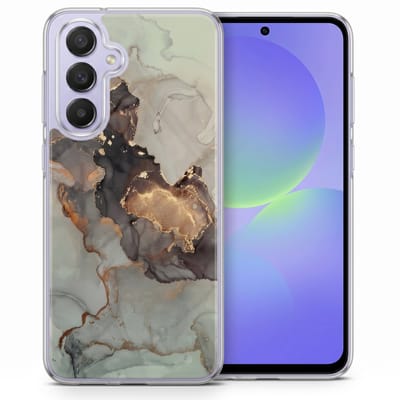 Hoesje - Geschikt voor Samsung Galaxy A36 / A56 / A37 - Marmer Design - Shockproof Telefoonhoes - Transparante Back Cover Wit