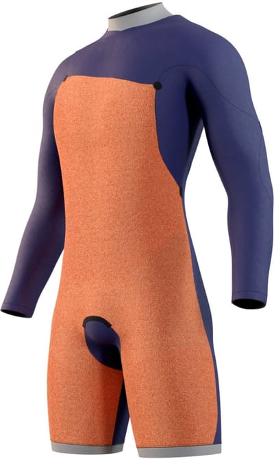 2025 Mystic Heren Star 3/2mm Longarm Borst Ritssluiting Shorty Wetsuit