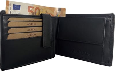 Portemonnee Heren - Zwart - Leer - RFID - Anti Skim- Billfold - Portefeuille Heren - Pasjes