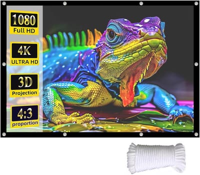 Opvouwbaar Projectiescherm - Draagbaar Beeld - Thuisbioscoop Creëren - Wasbaar Anti-kreuk Materiaal - Tot 300 Inch - Mat Wit