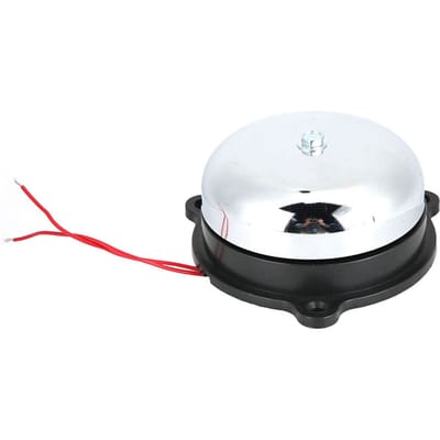 Sonnerie de vélo électrique 100mm 4in Non ?Alarme Sonore Clignotante pour École Usine Agences(220V ) white