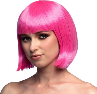 Boland - Pruik Cabaret roze Roze - Steil - Kort - Vrouwen - Can Can - Glitter and Glamour