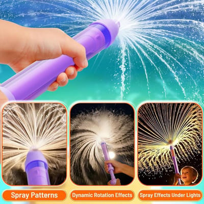 Waterpistolen Voor Kinderen - Zomerspeelgoed Zwembad - Interactief Buitenspel - Met Lichtfunctie - 45 Centimeter Lengte - Paars