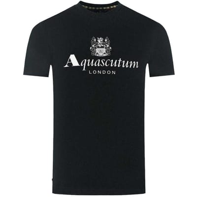 Aquascutum Heren Londen Aldis Logo T-Shirt (Zwart)