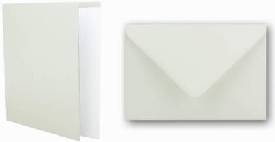 25x Blanco Uitnodigingskaarten DIN B6 met Enveloppen en Inlegvellen - Zelf Ontwerpen en Bedrukken