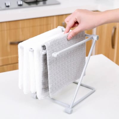 Vouwbaar Keuken Handdoek Droogrek - Minimalistische Organizer voor Keuken Doeken en Handdoeken, Ruimtebesparend en Functioneel