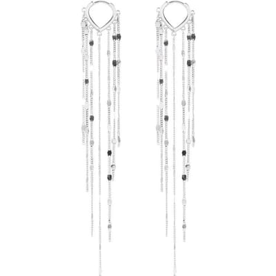 Mode Trendy Zilverkleurige Hartvormige Hoepeloorbellen Voor Vrouwen Oorstekers Sieraden Cadeau