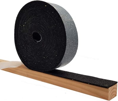 Waterbestendige rubbergranulaat onderleggers voor terrassen - veerkrachtige zelfklevende bouwbeschermingsmat, 5000 x 50 x 3 mm, 4 stuks