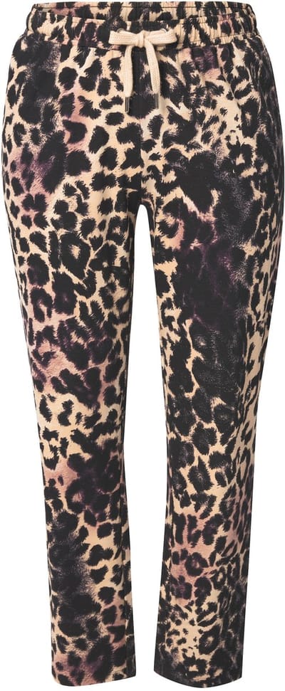 Angel of Style - Dames - Joggingbroek Straight Fit luipaard - Zacht amber - Maat 54
