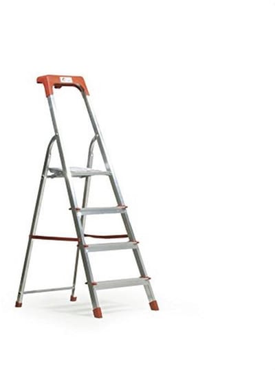 Aluminium ladder met hoog draagvermogen en 4 niveaus voor thuis en professioneel gebruik