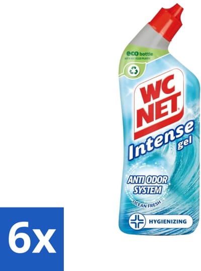 WC Net - Toiletreiniger - Gel - Ocean Fresh - Verwijderd Geuren - 750 ml - Voordeelverpakking - 6 stuks