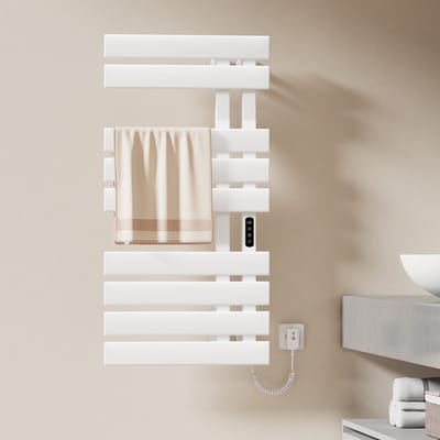 EMKE Elektrische Handdoekradiator - Smart Bediening - Touchscreen & APP - Met Timer - 320 W - 100x50 cm - Badkamer Radiator - Handdoekdroger