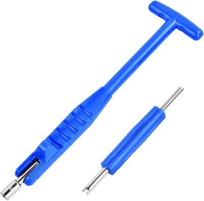 Tire Valve Removal Tool Set - 2-delig - Blauwe uitvoering - Eenvoudig ventiel onderhoud - ShopVlot