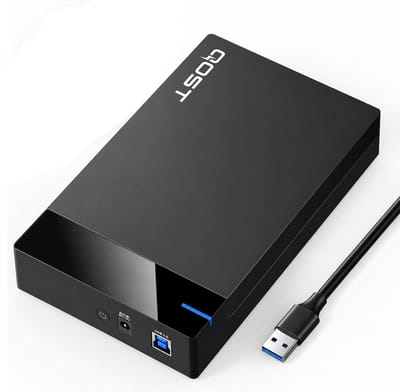 Qost - 3.5 Inch Harde Schijf Behuizing - Zwart - SATA Adapter 3,5/2,5 Inch - USB 3.2 Gen1 - 5Gbps - Inclusief 12V 2A Voeding