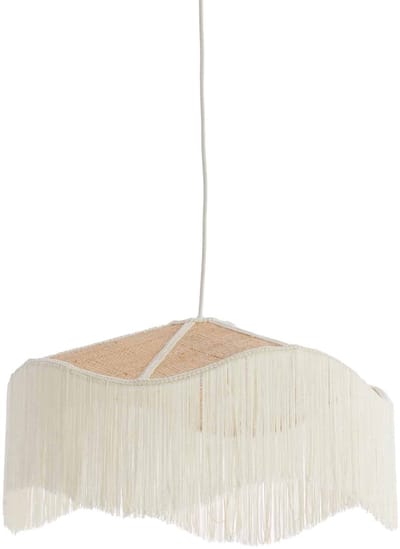 Light & Living Hanglamp Tiffany - Wit - Ø50x28cm - Retro - Hanglampen Eetkamer, Slaapkamer, Woonkamer