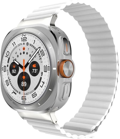Cazy horlogebandje geschikt voor Samsung Galaxy Watch Bandje (Magfit) - Smartwatchbandjes - Universeel bandje geschikt voor Samsung Galaxy Watch Ultra (2024 / 2025) - Ivory
