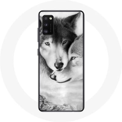 Samsung Galaxy A41 hoesje Wolf Duo dieren