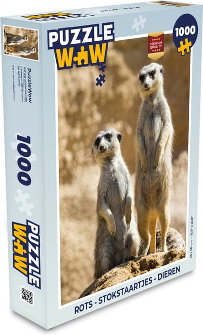 Puzzel Rots - Stokstaartjes - Dieren - Legpuzzel - Puzzel 1000 stukjes volwassenen