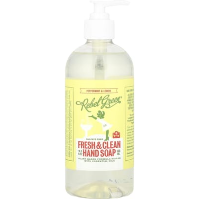 Rebel Green, Fris & Schoon Handzeep, Pepermunt & Citroen, 16,9 fl oz (500ml) beige