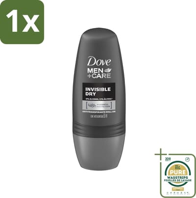 1 x Dove - Deodorant - Roll-on Men Care Invisible Dry - Voor een droge huid - 50 ml- Dove Men+Care - Deodorant Roll-on - Anti-transpiratie - Zweetbehandeling - Onzichtbare Strepen