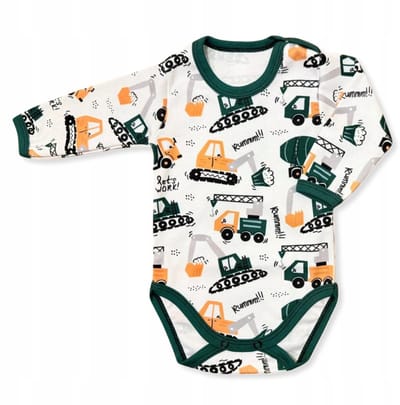Dartomik Abcdefg-baby Serie - Jongensbody - Lange Mouwen - 100% Katoen - Groen