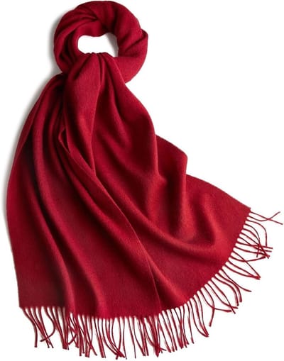 Kashmir Sjaal - Dames Neckerchief - Warme Winter - Zacht Materiaal - Unisex - Rood