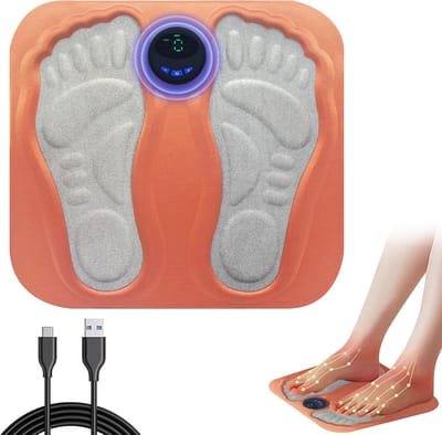 Massage apparaat - Voetmassage - Draagbare voetmassage - Voetmassage apparaat met bedieningVoetmassage apparaat bloedsomloop - Bevorder de slaap - Geschikt voor mannen - vrouwen - Verstelbare modus massagetool - senioren - benen - ontspanning - thui
