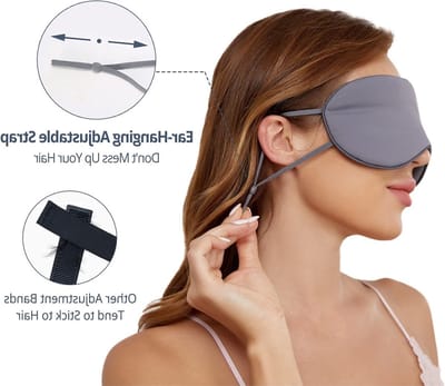 Reversible Oogmasker van Katoen en Zijde voor Comfortabel Slapen Thuis en op Reis, Geschikt voor Mannen en Vrouwen, Ideaal voor Ontspanning en Slaapkwaliteit