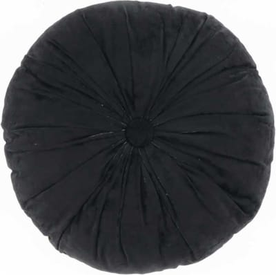 Unique Living | Kussen Tatum 40cm Ø black | Kussen woonkamer of slaapkamer