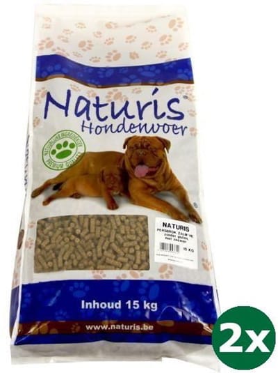 2x15 kg Naturis brok geperst high energy zalm hondenvoer