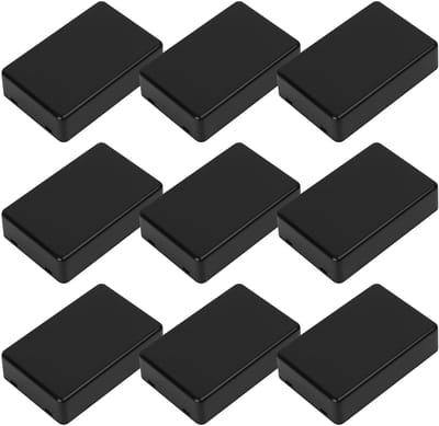 Elektronische behuizing - robuust en duurzaam - set van 9 - zwart - ABS-kunststof - 70 x 45 x 18 mm