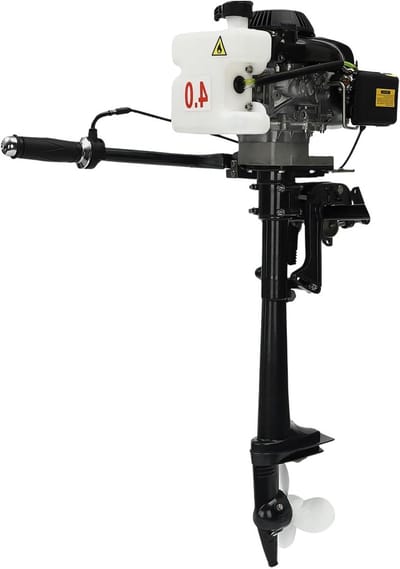 4 Strips 3 Hp Buitenboordmotor, 57 x 92cm Opblaasbare Visboot met Luchtkoeling Geschikt voor Diverse Schepen en Watersportactiviteiten