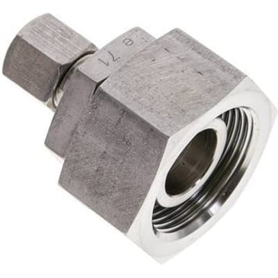 8S & 25S RVS Rechte Snijringkoppeling Draaidoorvoer 400bar FKM O-ring en Afdichtconus ISO 8434-1