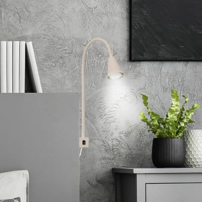 BRILONER Tuso - Wandlampe - bedlampe - incl. warm wit licht 3.000 K - GU10 - beige - metaal - 40.3 x 21.7 x 5.8 cm