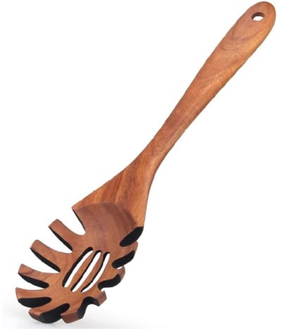 1 pack - Houten pastalepel - 13" lange pastavork - Acacia houten pastabestek - Pastalepel