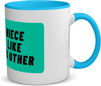 Akyol - niece like no other koffiemok - theemok - blauw - Nicht - geweldige nicht - niemand anders - verjaardag - cadeau - kado - bedankje - geschenk - 350 ML inhoud