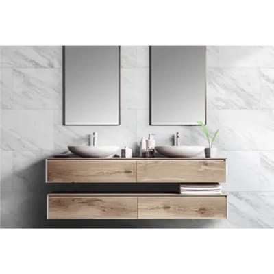 Grosfillex Wandpaneel Gx Wall+ Pvc White Marble 30x60cm