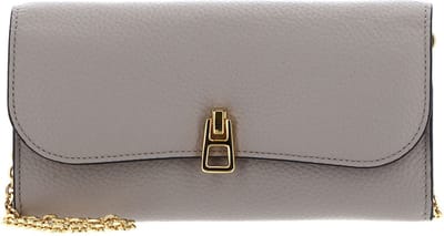 COCCINELLE Leren Portemonnee Magie Mini Bag Wallet Grained Leather Powder Pink Beige