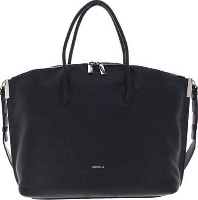 COCCINELLE Leren Shopper Schoudertas Estelle Handbag Midnight Blue Donkerblauw