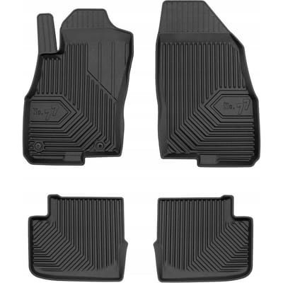 FROGUM No.77 - Automatten - Fiat Punto Evo 5-deurs automat - Perfecte pasvorm - Verhoogde rand 4 cm - Geurloos TPE