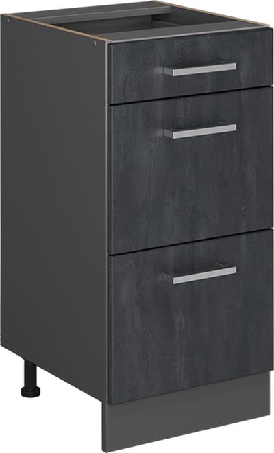 Vicco R-Line Keukenonderkast – 40 cm WB Marmer Zwart beton