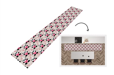 Keukenloper - Loper keuken - Hartjes - Panda - Patronen - 300x50 cm - Keukenloper vinyl
