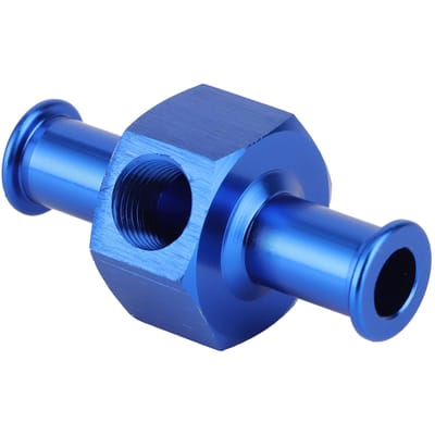 Brandstof Lachgas Drukmeter Adapter Aluminium Legering Universeel 3/8in Slang 1/8in NPT PoortBlauw blauw