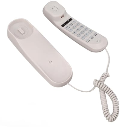 ZEYNOMAX- Wandtelefoon met vintage design - Lichtgewicht - Instelbaar volume - Duidelijke belervaring - Multifunctioneel - Ruimtebesparend - Muurtelefoon