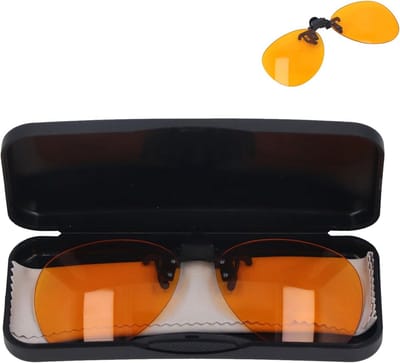 Clip-on bril - Oranje lenzen - Blauw licht filteren - 180 graden flip - 400-500 nm bereik - Oranje