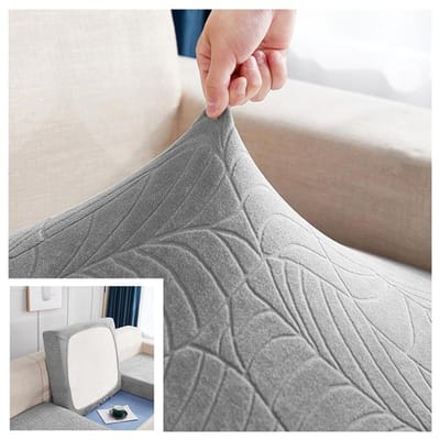 Housse de coussin de siège de canapé imperméable Housse de chaise Jacquard Housse de canapé extensible lavable amovible Housse de protection de canapé pour la maison 1 pièce Normal Size 1 gray
